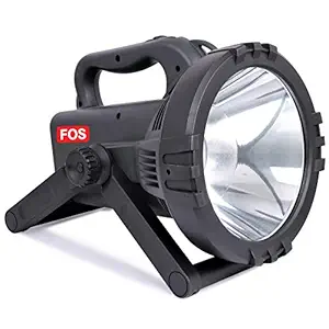 FOS LED Search Light 20W with 2400 mAh Lithium-ION Battery (Range UP to 2 KM.) 2 Modes Rechargeable Handheld Torch - 1 Year Warranty and BIS Certified