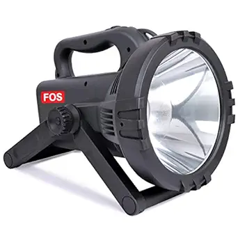 FOS LED Search Light 20W with 6000 mAh Lithium-ION Battery (Range UP to 2 KM.) 2 Modes Rechargeable Handheld Torch - 1 Year Warranty - BIS Certified