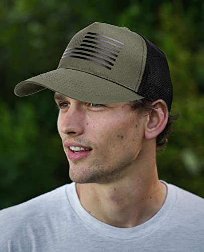 Ztl American Flag Trucker Hat For Men Women, 3D Embossed Usa Baseball Cap Adjustable Snapback Hat Mesh Back Cap #TOP2