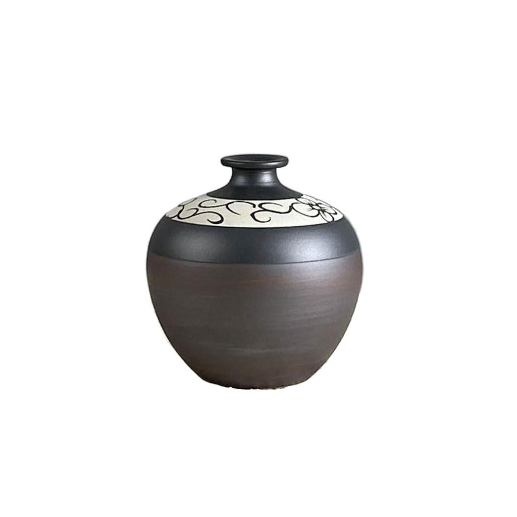 Vase Chinese Hand-painted Ceramic Vase Retro Home Flower Arrangement Flower Vessel Ornaments Ceramic Vase(A)
