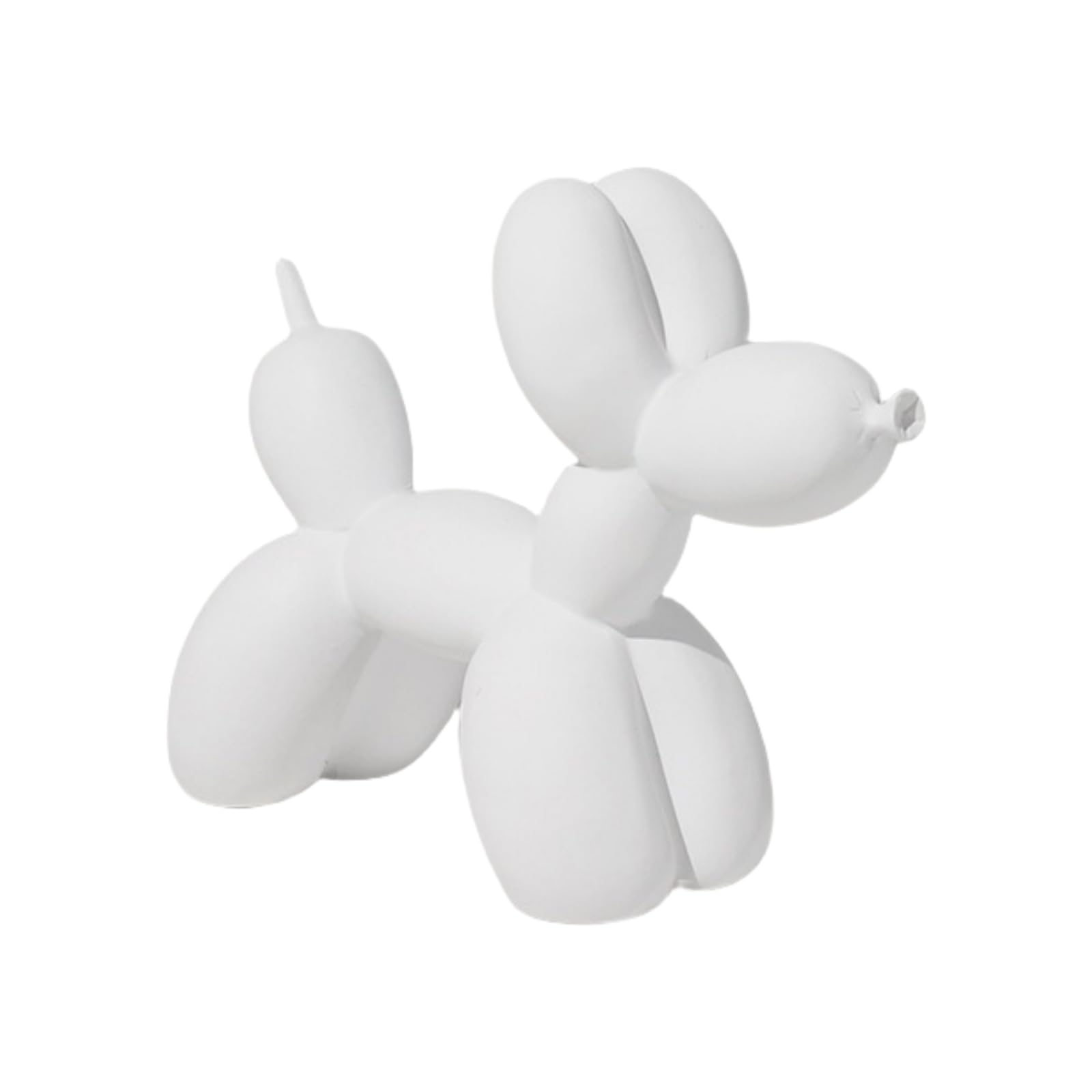YOYUMI Balloon Dog Sculpture Ornament, Resin Material, Perfect for Living Room and Office Desk Decor, Small Size 19 * 8.5 * 17cm-White