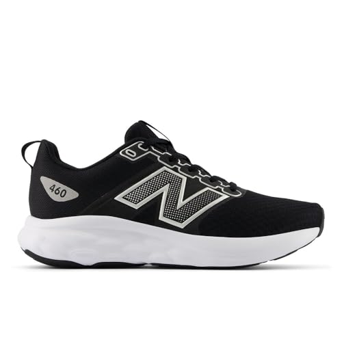 New Balance New Balance Women's 460 V4 Running Shoe, Black/Silver Metallic, 5.5 W