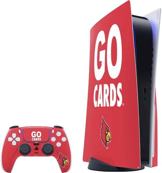 Skinit Decal Gaming Skin Compatible with PS5 Bundle - Officially Licensed University of Louisville You Got Carded Design