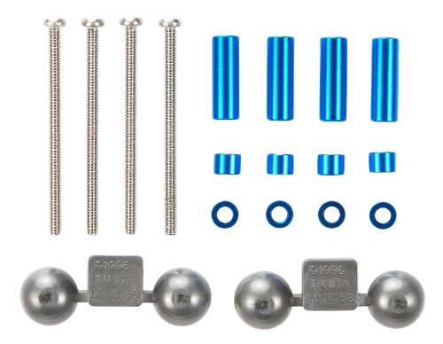 Entretoise alu bleu Mini 4WD pour vos sessions de réglage sur circuit