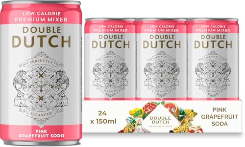 Double Dutch Premium Pink Grapefruit Soda 24 x 150ml Cans