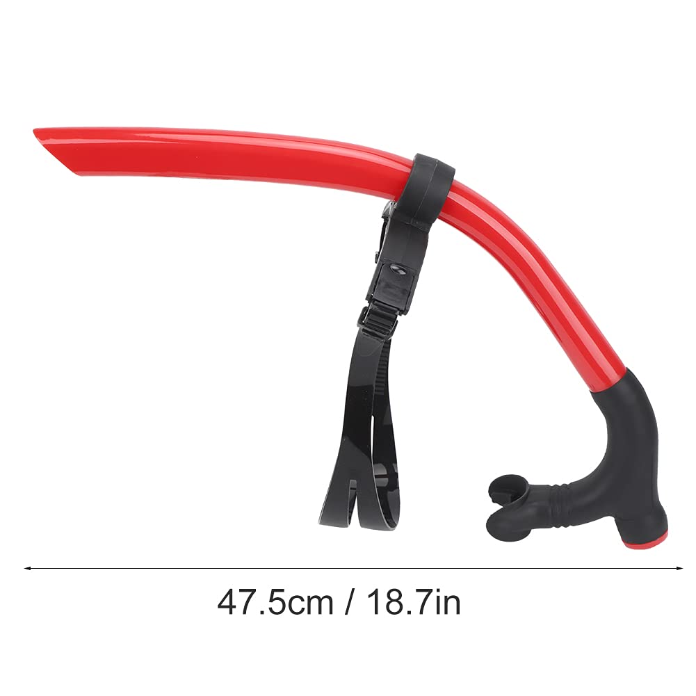 Snorkel Breathing Tube Detachable Anterior Respiratory Tube Comfortable Ergonomic Design for Diving Training Red Pink (Red),Diving