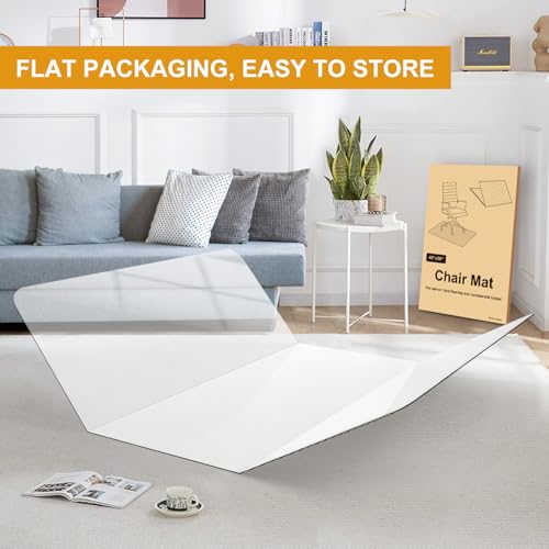 image for Placoot Heavy Duty Crystal Clear Office Chair Mat for Hardwood & Carpe
