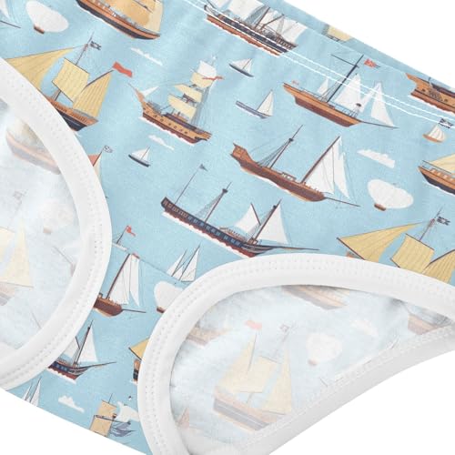 Girls' Underwear Sailboat Cotton Stretch Comfort Toddler Panties4