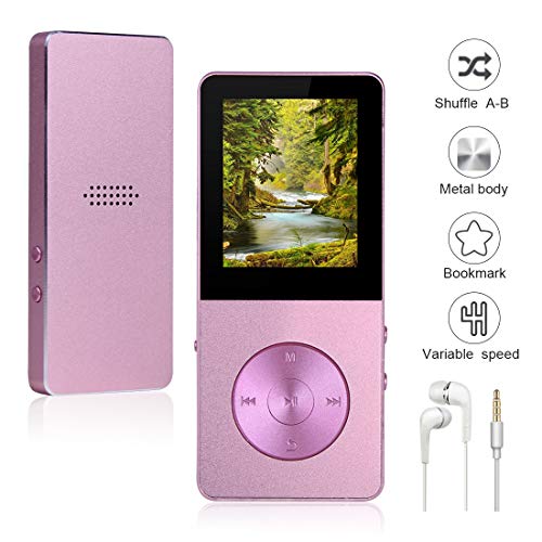 Mp3 Player Widon 8GB Mp4 Music Player Built-in Speaker HiFi Shuffle A-B Playback