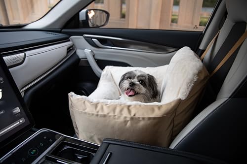 Best Pet Supplies Dog House Bed Crate Mat Tent Indoor Round Soft Plush for Small, Medium, and Large Breeds - Brown, 21 x 20 x 14