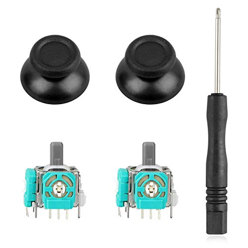 EEEKit 2-Pair Replacement 3D Analog Stick Thumbsticks Thumb Stick Joystick for Playstation 4 PS4 PS4 Slim PS4 Pro Controller
