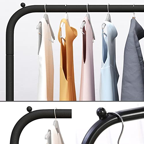 Portant à vêtements industriel avec étagères de rangement métal