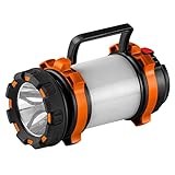 800 Lumen, 10W NEO TOOLS 3-in-1 Wiederaufladbare Camping-lampe, Powerbank, 10W Leistung, 800 Lm, CREE T6 + SMD LED, 2 1200mAh 3 wiederaufladbare Batterien.8 Li-Ionen im Lieferumfang, USB-Kabel, 4 Lichtfunktionen