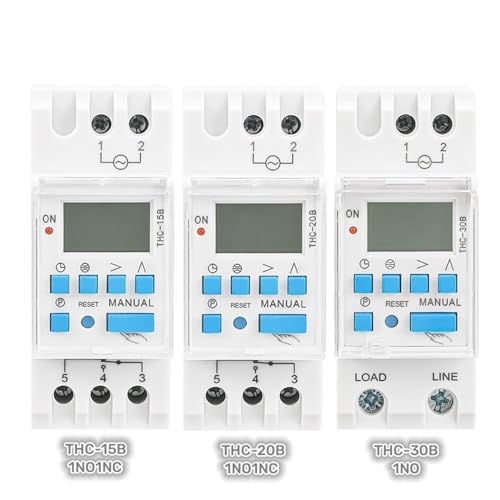 Image of Din Rail Astronomical Timer Switch Display 16A 20A 30A Control Latitude Switch 110V 220V(THC-15B-AC220V)