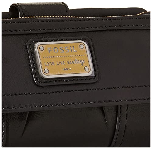 Fossil Women's Emory Leather Wallet Clutch Organizer, Black (Model: Sl7984001) #TOP2