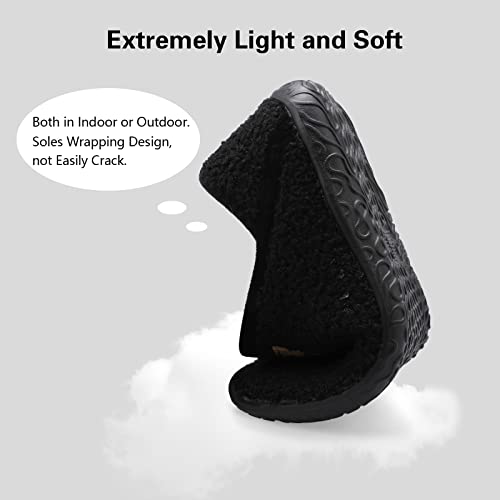 Image of Spesoul Fuzzy House Slippers for Women Men Indoor Closed Back Lightweight Cozy Faux Furry Lining Barefoot House Shoes Slipper Socks for Bedroom Home Office Yoga Outdoor Walking Shoes