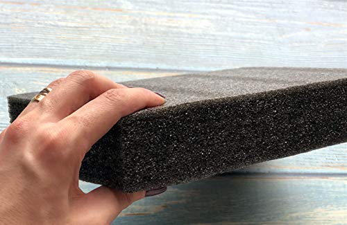 T.F GHG Dense Foam Needle Felting Mat - Flat Panel Foam Pad Pin Cushion Mat Holder Craftwork Tool Black 10\" X 6\" X 2\" Large - Thumbnail 5