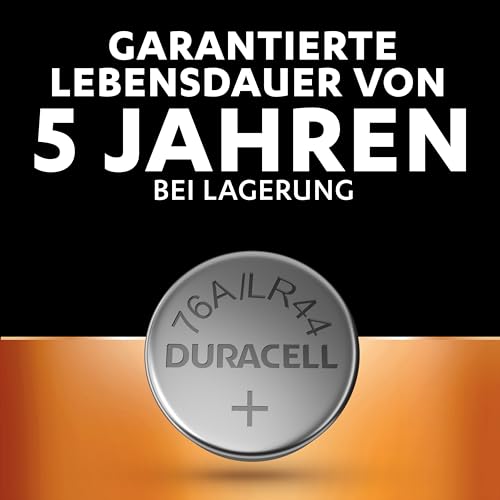 DURACELL LR44 Knopfzellen (4 Stück) LR44 Batterie 1,5 V (A76, V13GA, 76A) 5