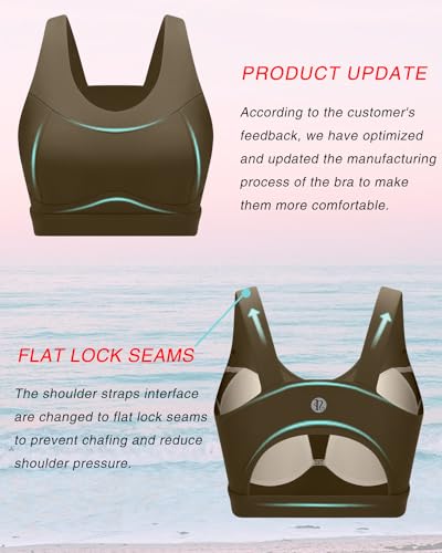 Image of RUNNING GIRL High Impact Sports Bras for Women,Racerback Running Bra Workout Crop Tank Tops Longline Sports Bra Push up