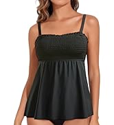 Tankini Swim Tops for Women - Bathing Suit Top No Bottom 2025 Bandeau Swimsuit Tops