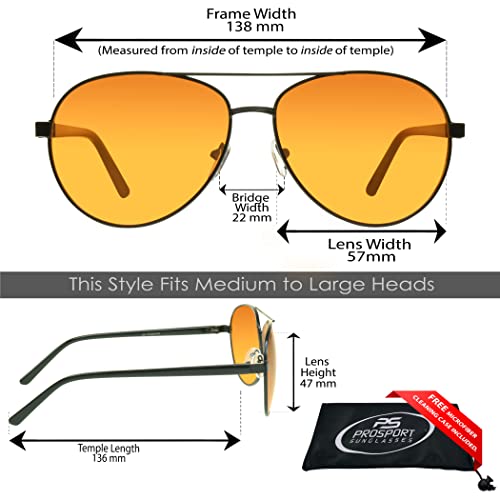 Image of proSPORT Blue Light Blocker Glasses Sleep Better Computer Screen Orange Amber