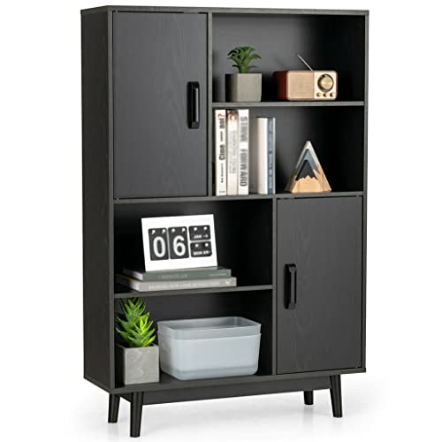 Zsedp Plastic Wood Side Cabinet High Capacity Multifunctional Storage Cabinet Bookcase Cabinet With Door Shelf (Color : D, Size : As Shown) #TOP10
