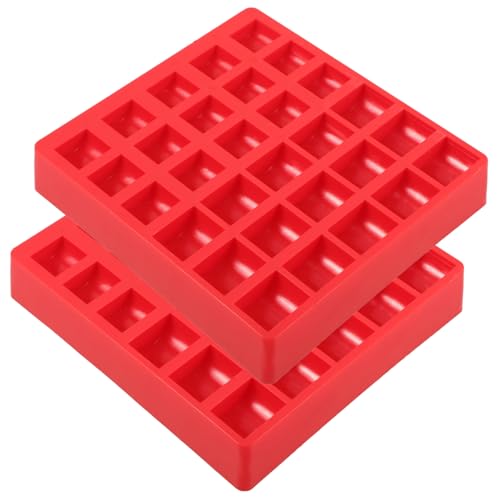 Organizador para monedas plástico 2 piezas rojo miniatura 6