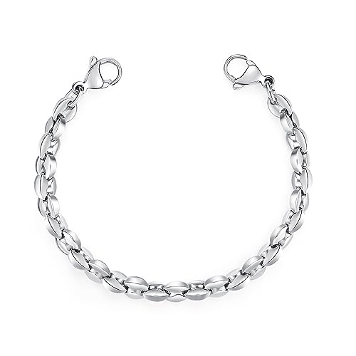 LinnaLove Stainless Steel Interchangeable Chain for Medical Alert id Bracelets for Women and Men