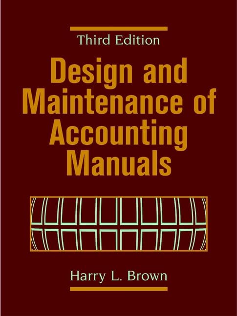 Design and Maintenance of Accounting Manuals