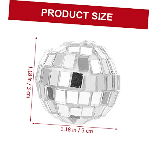 Abaodam - 20 bolas espejadas para discoteca, decoración para bodas, escenarios y fiestas temáticas, esferas reflectantes de vidrio miniatura 3