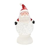 Santa Claus Merry Christmas Character LED Light-up 9 x 5 inch Acrylic Snow Globe