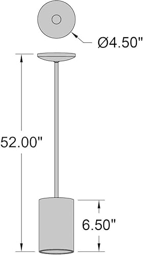 Miniatura 6 de Access Lighting 29000-MWH Pilson - Lámpara de techo colgante blanca mate de 5 pulgadas