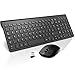 Price comparison product image Wireless Keyboard and Mouse, 2.4GHz Slim Silent Keyboard with Numeric Keypad, Super Energy Saving, Portable Cordless Mouse Adjustable DPI for Computer/Laptop/PC/Mac/Windows