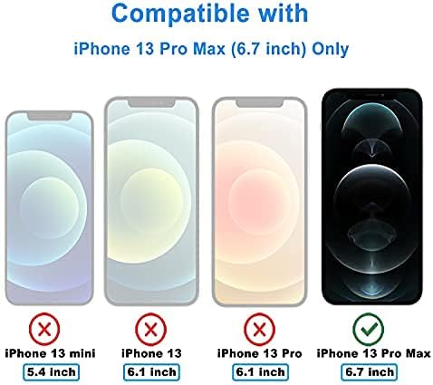 iAnder [ 3-PACK Screen Protector Compatible with iPhone 13 Pro Max [ Easy Installation Frame ] HD Tempered Glass Screen Protector Compatible with iPhone 14 Plus, Anti Scratch, Case Friendly
