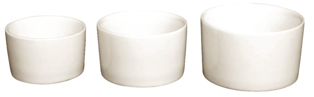 Ramequins en porcelaine blanche contemporains 70 mm Ivory Olympia - Lot de 12-7 cm Porcelaine 10,5 cl