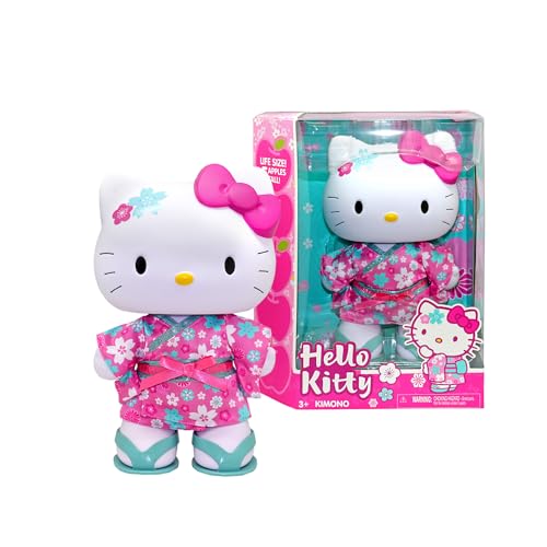 Hello Kitty 13' Doll Kimono, boneca de 32 cm com 5 pontos de articulação, vista um lindo quimono e sandálias removidas, brinquedo com aroma de maçã, famosa (HKTJ5000)