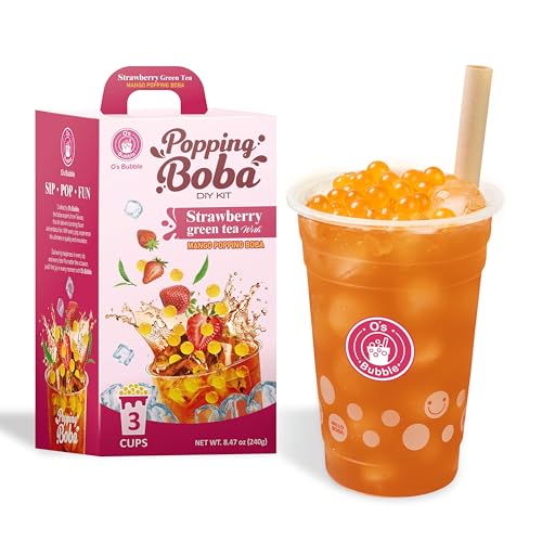 O’s Bubble Popping Boba – DIY Bubble Tea Set für Zuhause, 3...