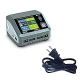 D200neo Smart, Multi-Functional Dual Ports Smart Support AC/DC Input for LiPo, LiHV, Life, Li-ion, NiMH, NiCd Pb Battery Remote Control Aircraft US Plug