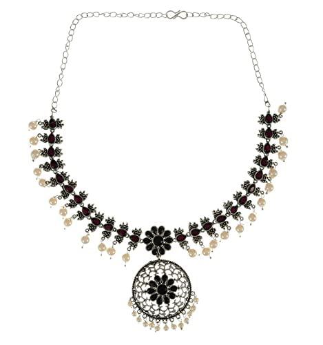 Traditional Indian Rakhi Necklace Set EV-3674-BK