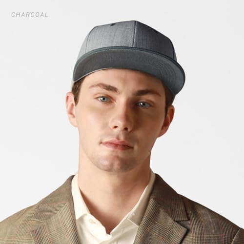 Image of CHOK.LIDS Classic Snapback Flat Bill Hat Blank Adjustable Baseball Cap | Structured high crown, flat visor, blank front for customization, adjustable snap closure, trendy everyday style