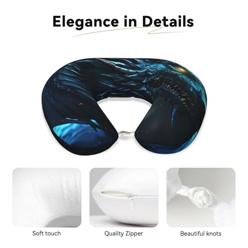 Almohada de viaje espuma viscoelástica talla única negra miniatura 3