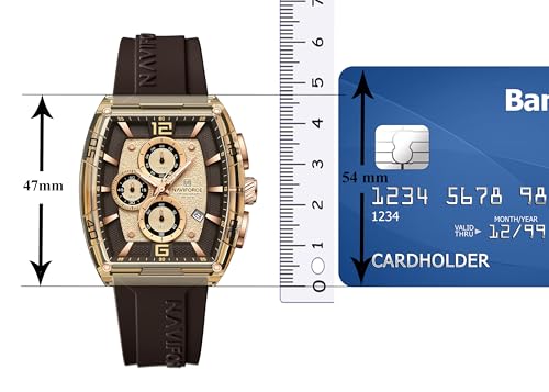 Image of NAVIFORCE NF6101 Multifunctional Chronograph dial with Silicon Strap Analog Watch