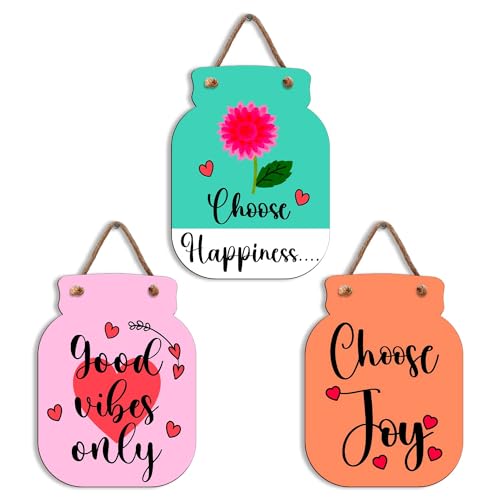 Image of Zesta Wooden Wall Hanging Decorative Items /Hanging Home Wall Decor Items /MDF Decoration Items for Home /Cute Wall Art For Living Room /Home Decor Items Living Room (JAR-03)