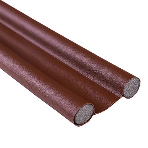 Zugluftstopper für Türen,Türunterer Dichtungsstreifen,Luftzugstopper Schalldichte Schlafzimmertür mit Türnaht, Wärmedämmung, Staubdichtes und Insektensicheres Dichtungsband 96cm,1pc (Braun) Cover
