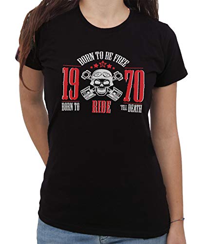 IMage T-Shirt Compleanno Nato nel 1970 Biker Fino