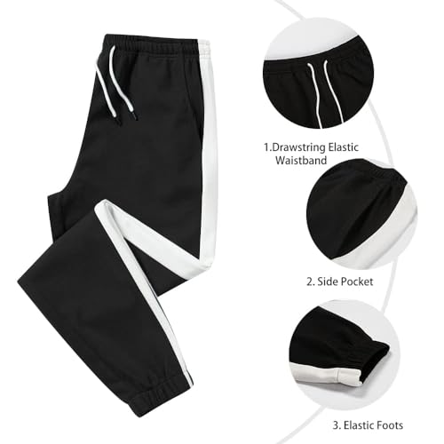 Image of LBL Leading the Better Life Men's Sweat Suit 2 Piece Outfit Casual Contrast Sports Jogging Tracksuits Set