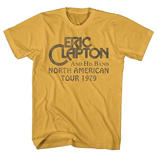 Eric Clapton and His Band North American Tour '79 Adult Short Sleeve T-Shirt Tee Ginger