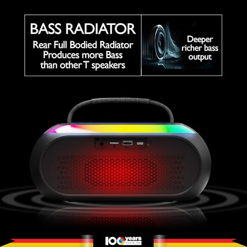 Image of Blaupunkt ATOMIK Kolors 35W Party Speaker Boombox | Powerful Loud & Clear Sound | EFF Voice Changer Wireless Karaoke Mic | Portable Carry Handle | Perfect Outdoor Sound Partner for Travel & Parties