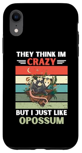 ���B���e�[�W They Think Im Crazy But I Just Like Opossum Lover �X�}�z�P�[�X iPhone XR �p