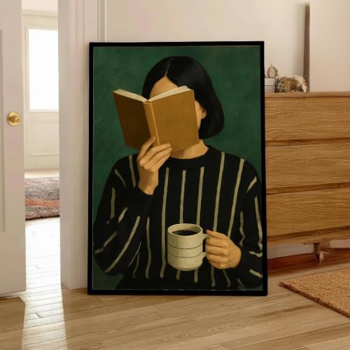 Tableau sur toile déco murale minimaliste pour amoureux des livres